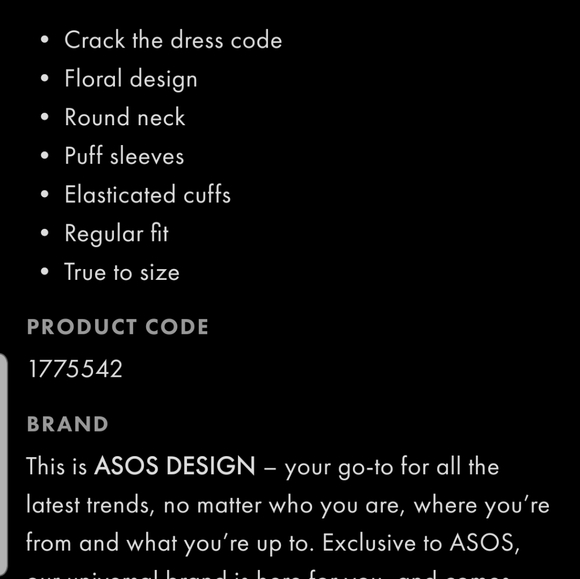 ASOS ditsy floral mini dress with puff sleeves - Picture 6 of 9